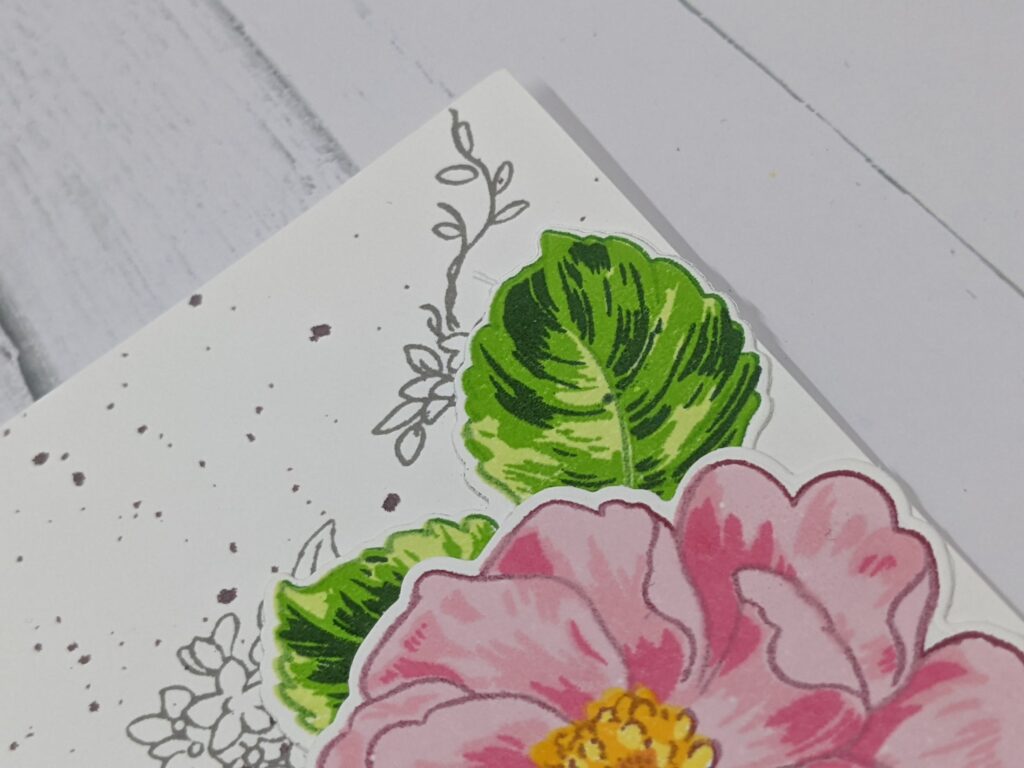 handmade card ink detail