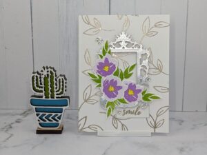 Greeting card made with easy die cutting techniques