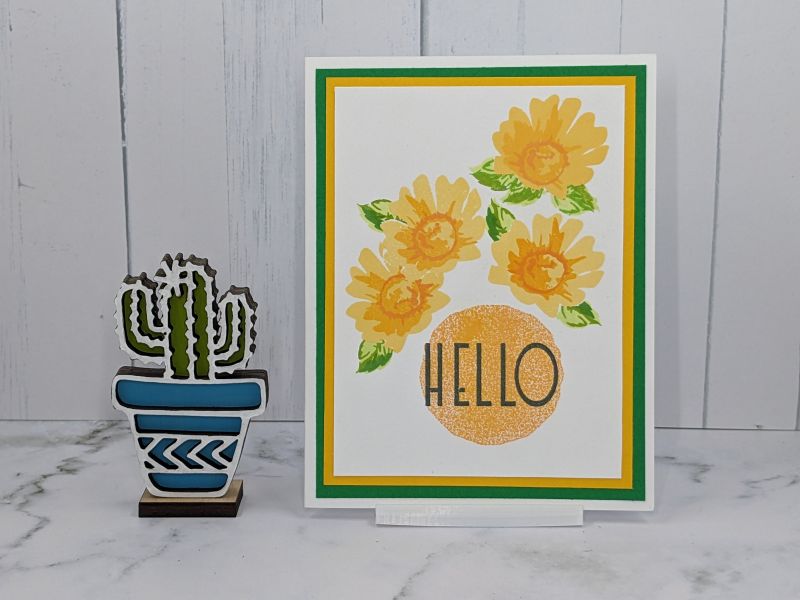 Hello floral greeting card